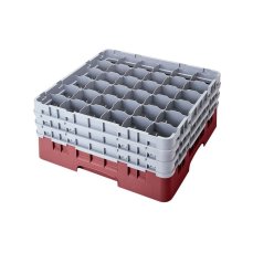 Cambro Koš Camrack 36 pozic, výška sklenice 23,8 cm - Červená