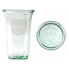 Zavařovací sklenice WECK Quadro 795 ml s víčkem, set 6 ks