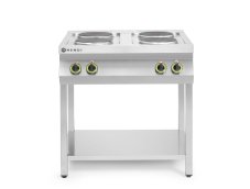 Elektrický vařič Kitchen Line – 4 plotýnky s otevřenou podstavou, HENDI, Kitchen Line, 400V/10400W, 800x700x(H)900mm