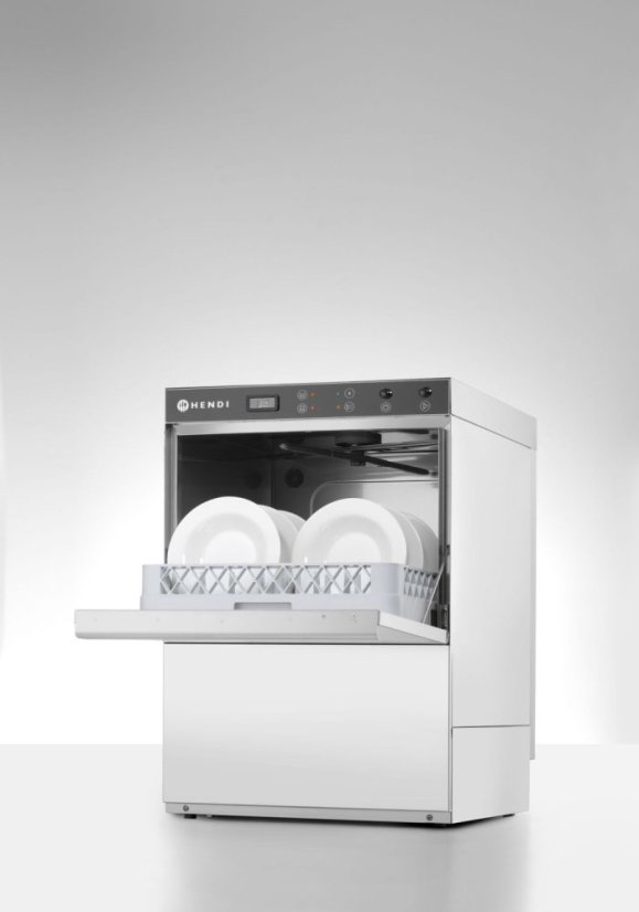 Myčka nádobí K50, HENDI, s dávkovačem mycího prostředku i vypouštěcím čerpadlem, 230V/3600W, 600x570x(H)830mm