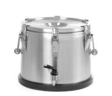 Izolovaný přenosný kontejner – se závitníkem, HENDI, Profi Line, 15L, Stříbrná, ⌀330x(H)280mm