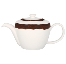 RAK Porcelain RAK Woodart konvice na čaj s víčkem 40 cl – tmavě hnědá | RAK-WDCLTP40OB