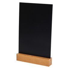 Verlo Informační tabule, PVC 25 × 14,8 cm, dubový podstavec