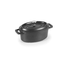 Lacor Hrnec Mini oválný, 12x8,5 cm, černý