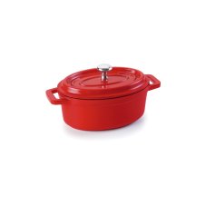 Lacor Hrnec Mini oválný, 12x8,5 cm, červený