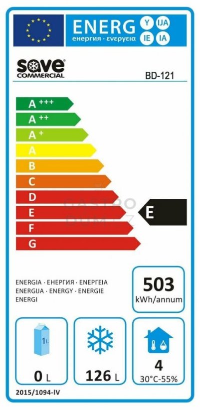 Mrazící skříň SAVE 121SS (nerez)
