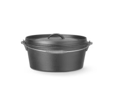 Litinový hrnec, HENDI, 7,2L, Černá, ⌀310x(H)130mm, Kulatý