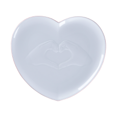 RAK Porcelain Cliché talíř mělký reliéfní ve tvaru srdce, 28 × 25 cm, červený