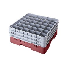Cambro Koš Camrack 36 pozic, výška sklenice 9 cm - Červená