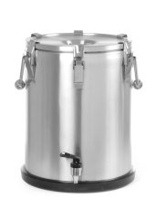 Izolovaný přenosný kontejner – se závitníkem, HENDI, Profi Line, 25L, Stříbrná, ⌀330x(H)430mm