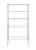 Úložný stojan s 5 policemi, HENDI, Chrom, 910x455x(H)1830mm