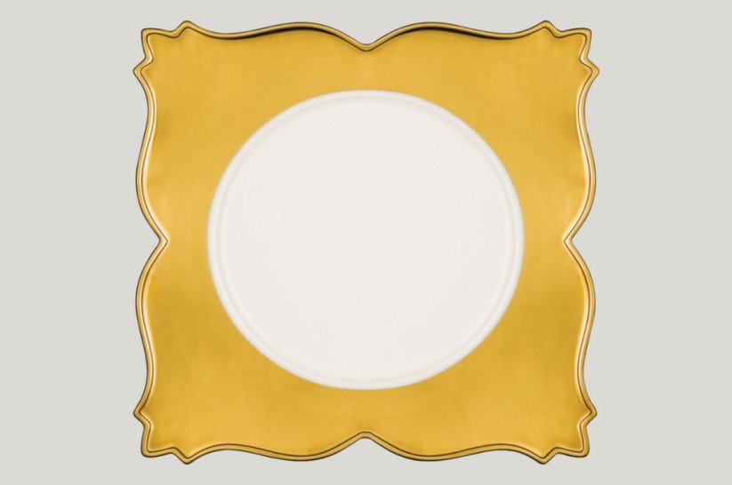 RAK Porcelain RAK Golden talíř čtvercový – King Golden 34 cm | RAK-KQSP34