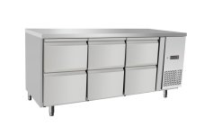 Chlazené pulty ze 6 zásuvkami, Arktic, 420L, 230V/400W, 1795x700x(H)879mm