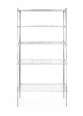 Úložný stojan s 5 policemi, HENDI, Chrom, 910x455x(H)1830mm