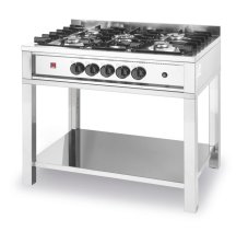 Plynový sporák - 5 hořáků, otevřený rám, HENDI, Kitchen Line, 14,3kW, 900x640x(H)910mm