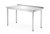 Stůl sezadní deskou – šroubovaný, hloubka 600 mm, HENDI, Profi Line, 1400x600x(H)850mm