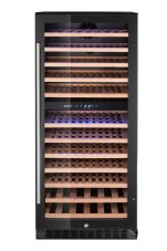 Chladnička na víno, 2 zóny, 124 lahví, Arktic, 265L, Černá, 570x595x(H)1400mm