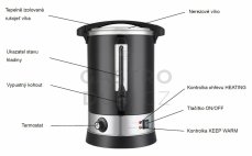 OEM varný izolovaný termos WBM30 (19L) černý - dvouplášťový