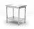 Centrální stůl s policí – šroubovaný, hloubka 600 mm, HENDI, Kitchen Line, 800x600x(H)850mm