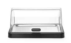 Chladicí vitrína roll top Duo UNIQ, HENDI, designed by Robert Bronwasser, Jednodílná, Černá, 460x355x(H)220mm, Obdélníkové