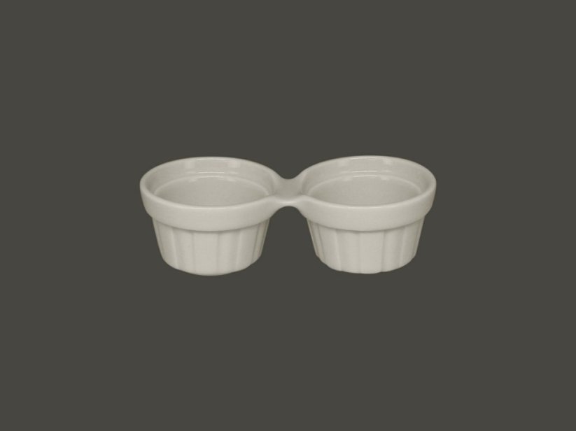 RAK Porcelain RAK Chef's Fusion ramekin dvojitý 13 cm, bílý | RAK-CFDR02WH