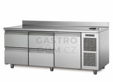 Coldline chladící stůl TA17/3MS s deskou, dřezem a zadním lemem
