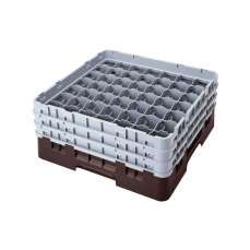 Cambro Koš Camrack 49 pozic, výška sklenice 21,6 cm - Hnědá