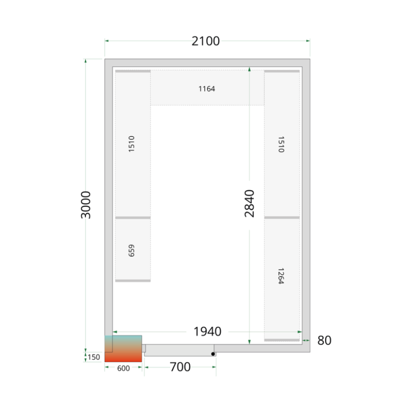 Stavebnicový box TEFCOLD CR 210x300x220