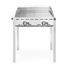 Plynový gril Green Fire 2 hořáky, HENDI, Profi Line, Včetně 2 mřížek GN 1/1 z nerezové oceli, 11,6kW, 740x612x(H)825mm