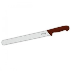 Giesser Nůž uzenářský vlnité ostří 31 cm, hnědý