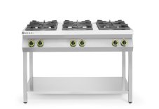 Plynový sporák s otevřeným stojanem na 6 hořáků, HENDI, Kitchen Line, 28,5kW, 1200x700x(H)900mm