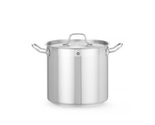 Vysoký hrnec na dušení – s poklicí, HENDI, Profi Line, 9,8L, ⌀240x(H)220mm