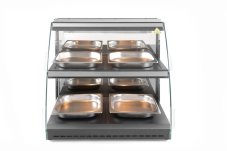 Vitrína ohřívací nastavitelná – křemíková, HENDI, 2 patra, 230V/560W, 650x485x(H)630mm