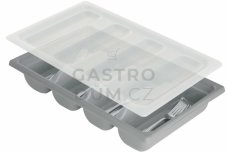 Gastronorm příborník šedý GN1/1- 4 sekce