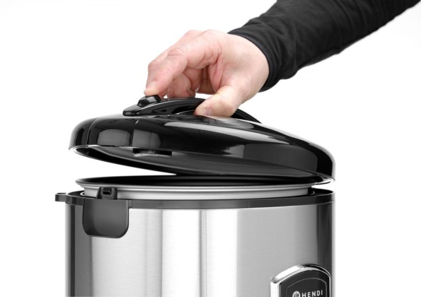 Rýžovar s funkcí vaření v páře, HENDI, Profi Line, 1,8L, 230V/700W, ⌀280x(H)285mm